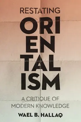 Hallaq |  Restating Orientalism | eBook | Sack Fachmedien