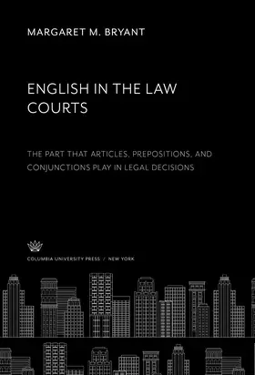Bryant |  English in the Law Courts | eBook | Sack Fachmedien