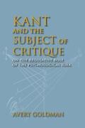 Goldman |  Kant and the Subject of Critique | eBook | Sack Fachmedien