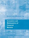 Cvitanic / Zapatero |  Solutions Manual for Introduction to the Economics and Mathematics of Financial Markets | Buch |  Sack Fachmedien