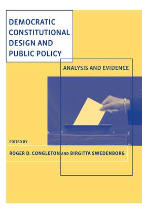 Congleton |  Democratic Constitutional Design and Public Policy - Analysis and Evidence | Buch |  Sack Fachmedien