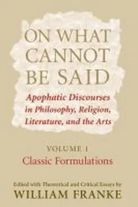 Franke |  On What Cannot Be Said | Buch |  Sack Fachmedien