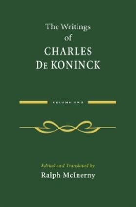 De Koninck / McInerny | The Writings of Charles De Koninck | E-Book | sack.de