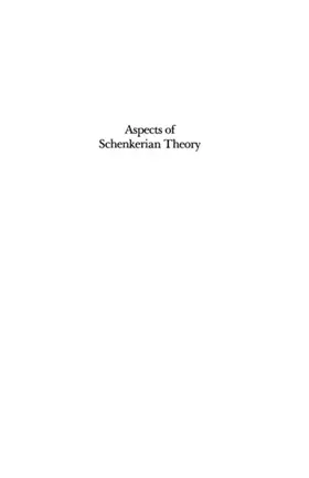 Labaree |  Aspects of Schenkerian Theory | eBook | Sack Fachmedien