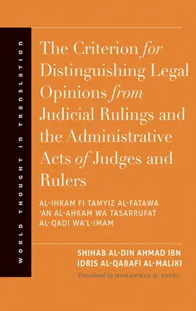  The Criterion for Distinguishing Legal Opinions from Judicial Rulings and the Administrative Acts of Judges and Rulers | eBook | Sack Fachmedien