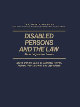 Sales / Powell / Van Duizend | Disabled Persons and the Law | Buch | 978-0-306-41094-9 | sack.de