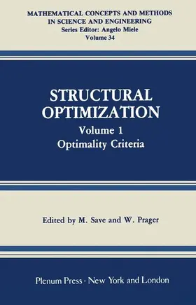 Save / Prager |  Structural Optimization | Buch |  Sack Fachmedien