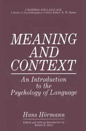 Hörmann / Innis |  Meaning and Context | Buch |  Sack Fachmedien
