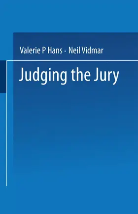 Vidmar / Hans |  Judging the Jury | Buch |  Sack Fachmedien