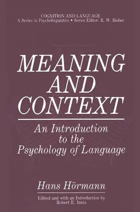 Hörmann / Innis |  Meaning and Context | Buch |  Sack Fachmedien