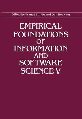Zunde / Hocking | Empirical Foundations of Information and Software Science V | Buch | 978-0-306-43709-0 | sack.de