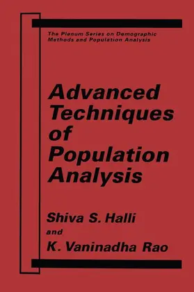 Rao / Halli |  Advanced Techniques of Population Analysis | Buch |  Sack Fachmedien