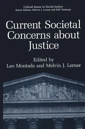 Montada / Lerner |  Current Societal Concerns about Justice | Buch |  Sack Fachmedien