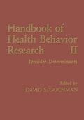 Gochman |  Handbook of Health Behavior Research II | Buch |  Sack Fachmedien