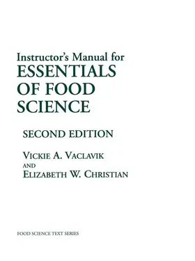 Vaclavik / Christian |  Instructor’s Manual for Essentials of Food Science | Buch |  Sack Fachmedien