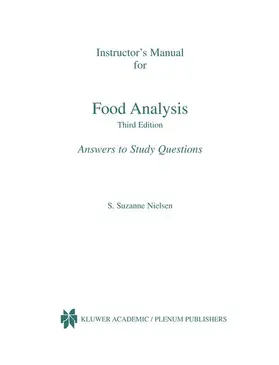 Nielsen |  Instructor’s Manual for Food Analysis | Buch |  Sack Fachmedien