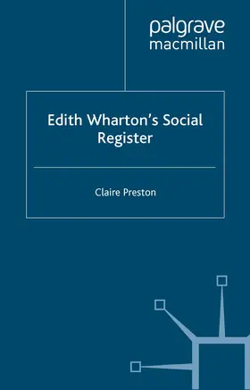 Preston |  Edith Wharton's Social Register | Buch |  Sack Fachmedien