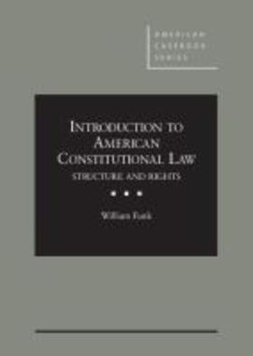 Funk | Introduction to American Constitutional Law | Buch | 978-0-314-28279-8 | sack.de