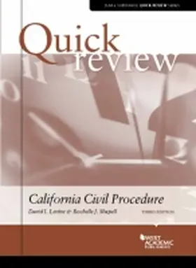 Levine |  Quick Review of California Civil Procedure | Buch |  Sack Fachmedien