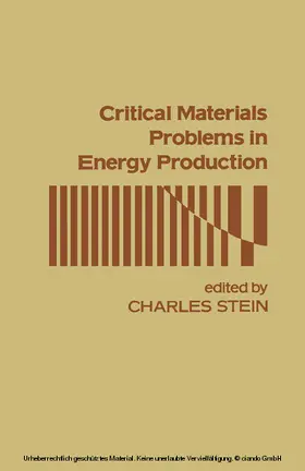 Stein |  Critical Materials Problems In Energy Production | eBook | Sack Fachmedien