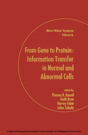 Russell |  From Gene to Protein: Information Transfer in Normal and Abnormal Cells | eBook | Sack Fachmedien