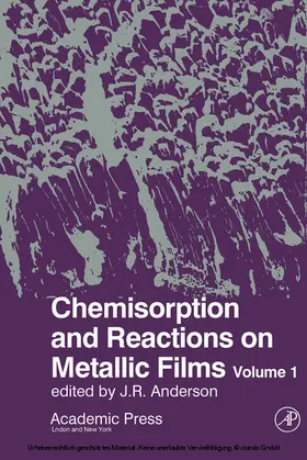 Anderson |  Chemisorption And Reactions On Metallic Films V1 | eBook | Sack Fachmedien