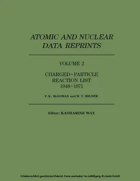McGowan |  Charged-Particle Reaction List 1948-1971 | eBook | Sack Fachmedien