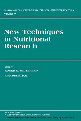 Whitehead |  New Techniques in Nutritional research | eBook | Sack Fachmedien