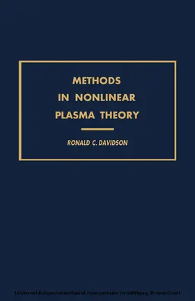 Davidson |  Methods in Nonlinear Plasma Theory | eBook | Sack Fachmedien