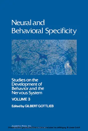 Gottfried |  Neural and Behavioral Specificity | eBook | Sack Fachmedien
