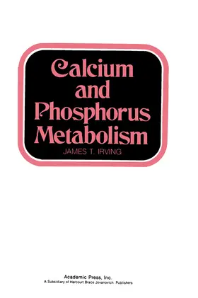 Irving |  Calcium And Phosphorus Metabolism | eBook | Sack Fachmedien