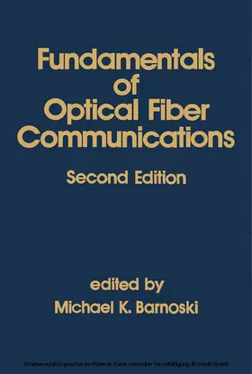 Barnoski |  Fundamentals of Optical Fiber Communications | eBook | Sack Fachmedien