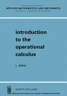 Berg |  Introduction To The Operational Calculus | eBook | Sack Fachmedien