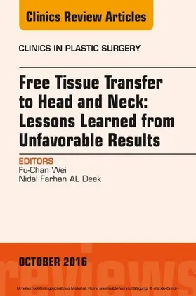 Wei / Deek |  Free Tissue Transfer to Head and Neck: Lessons Learned from Unfavorable Results, An Issue of Clinics in Plastic Surgery | eBook | Sack Fachmedien
