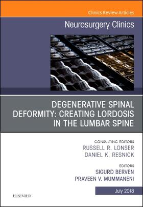 Berven / Mummaneni | Degenerative Spinal Deformity: Creating Lordosis in the Lumbar Spine, an Issue of Neurosurgery Clinics of North America | Buch | 978-0-323-64107-4 | sack.de