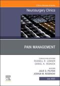 Rosenow / Pilitsis |  Pain Management, an Issue of Neurosurgery Clinics of North America | Buch |  Sack Fachmedien