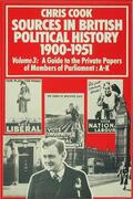 Cook |  Sources in British Political History, 1900-1951 | Buch |  Sack Fachmedien