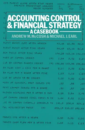 McCosh / Earl |  Accounting Control and Financial Strategy | Buch |  Sack Fachmedien
