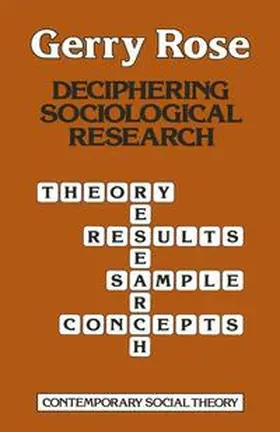 Rose |  Deciphering Sociological Research | Buch |  Sack Fachmedien