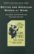 Dex / Shaw |  British and American Women at Work | Buch |  Sack Fachmedien