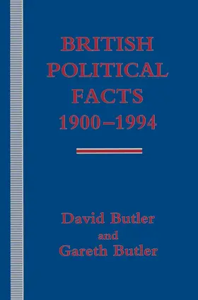 Butler |  British Political Facts 1900-1994 | Buch |  Sack Fachmedien