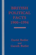 Butler |  British Political Facts 1900-1994 | Buch |  Sack Fachmedien