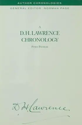 Preston |  A D.H. Lawrence Chronology | Buch |  Sack Fachmedien