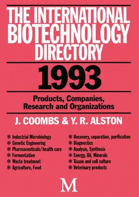 Coombs / Alston |  The International Biotechnology Directory 1993 | Buch |  Sack Fachmedien