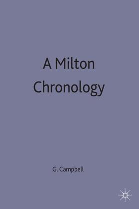 Campbell | Milton Chronology | Buch | 978-0-333-63326-7 | sack.de