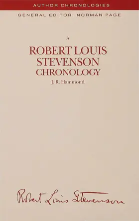 Hammond |  A Robert Louis Stevenson Chronology | Buch |  Sack Fachmedien