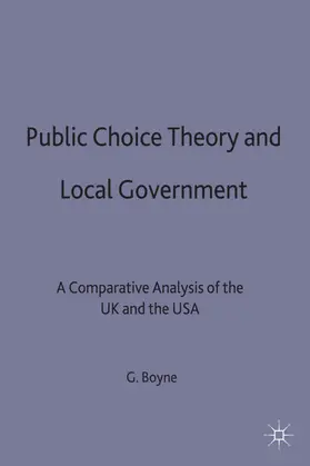 Boyne | Public Choice Theory and Local Government | Buch | 978-0-333-64187-3 | www.sack.de