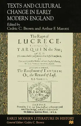 Brown / Marotti |  Texts and Cultural Change in Early Modern England | Buch |  Sack Fachmedien