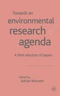Winnett |  Towards an Environment Research Agenda | Buch |  Sack Fachmedien