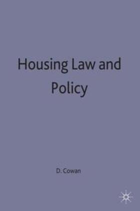 Cowan | Housing Law and Policy | Buch | sack.de